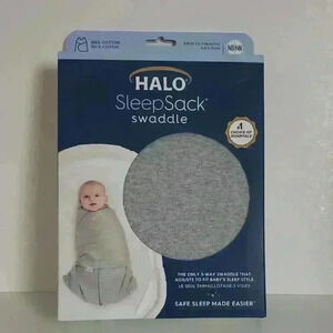 Halo Newborn grey sleepsack swaddle